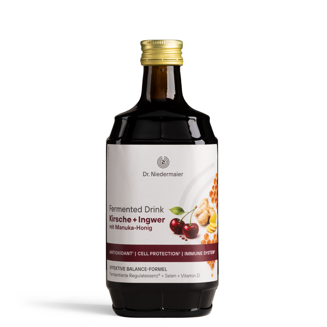 Fermented Drink Kirsche + Ingwer mit Manuka Honig 350 ml